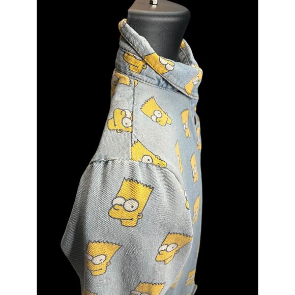 Vintage 90s Bart Simpson Denim Jacket All Over Print  Collectible Woman’s Jacket - Picture 9 of 16